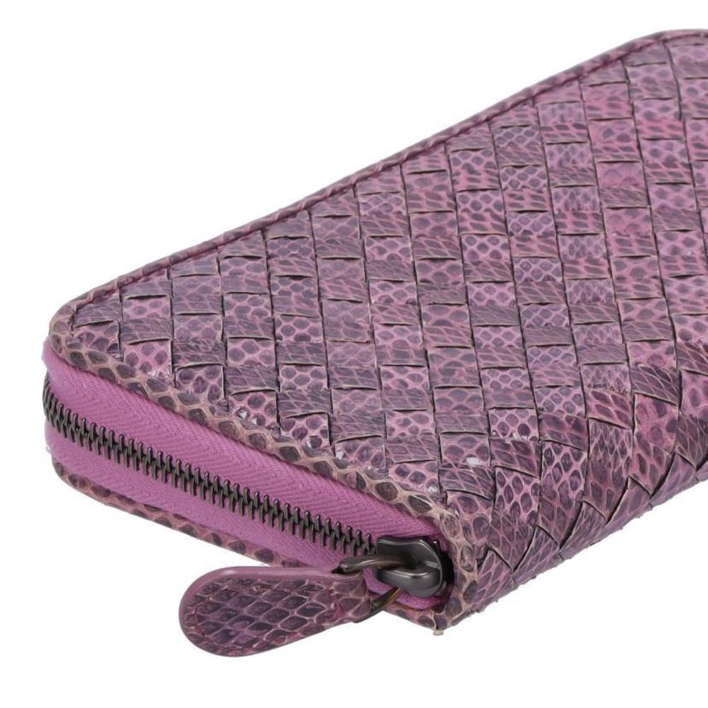 Bottega Veneta Wallet Python Long Purple Zip Intr… - image 3